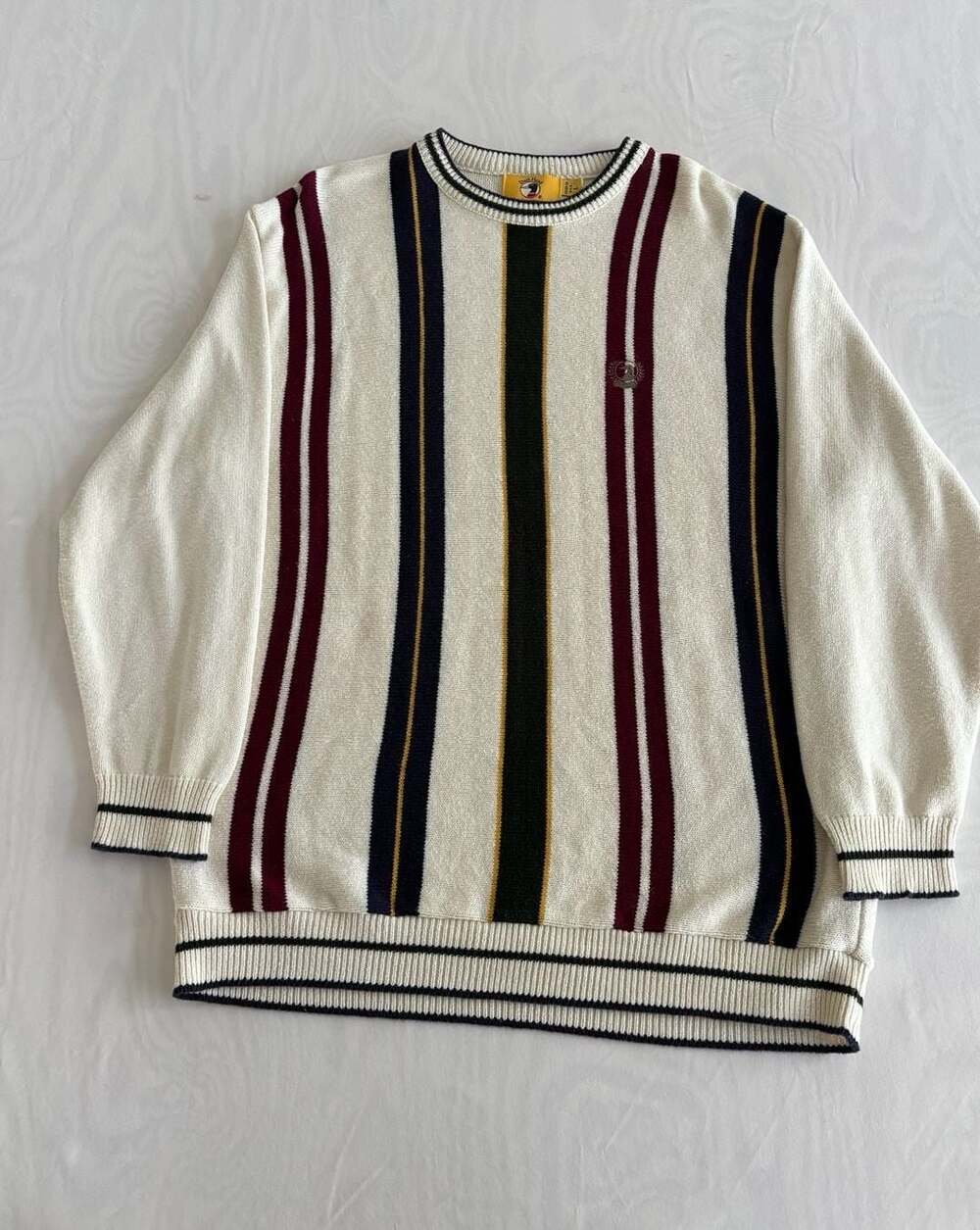 Vintage Duck Head Striped Pullover Sweater Size XL Made in USA